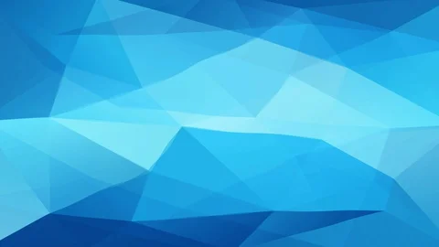 Blue 3d triangle creating polygon figures with a striped layer giving an old tv Stock Footage 128350328