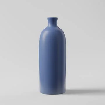 Blue 3d vase Stock Illustration