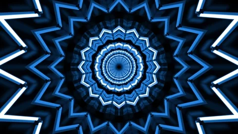 Blue 4k Abstract Digital Background Tunnel 스톡 동영상 107826094