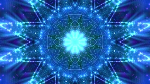 Blue 4k glowing abstract reflection tunnel 3d illustration motion. Stock Footage 175818153