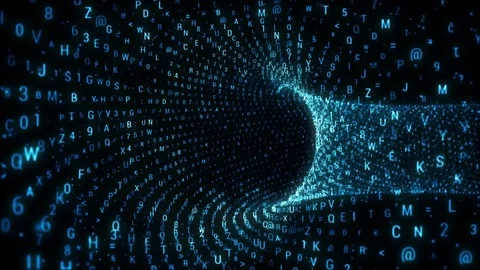 Blue ABC Torus Going Right Stock Footage 72233387