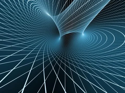 Blue abstract 3d background from a grid Stock Illustration