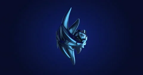 Blue abstract 3d figure, design element, , futuristic fantasy figure of smooth Video stock 218727727
