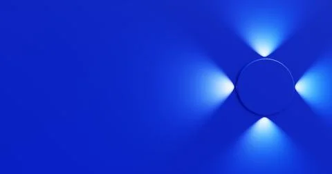 Blue Abstract 3D Render Four Round Light Shape Illustrazione stock