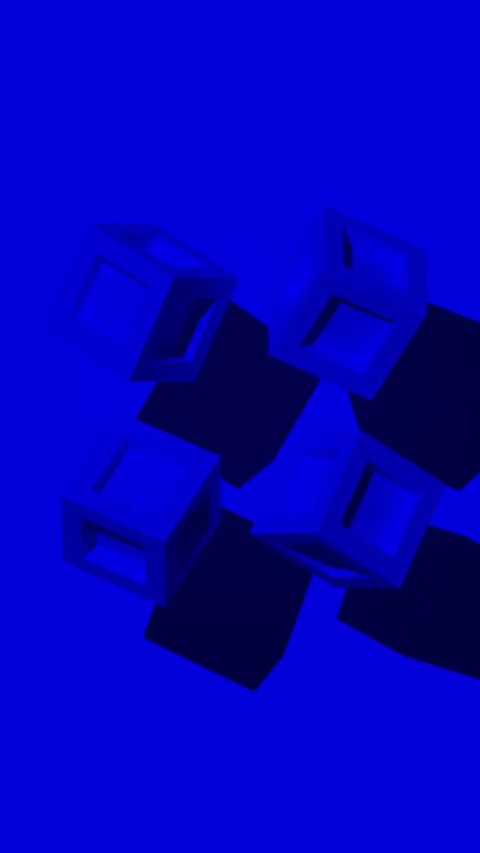 Blue abstract 3d render looping vertical background. Motion design animation. Stock Footage 240860009