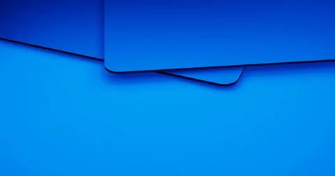 Blue Abstract 3d rendering of rotating vivid geometric shape Stock Illustration