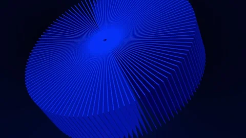 Blue abstract 3d tunnel Video stock 316303633