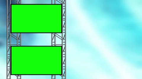 Blue abstract and Green Screen Loop Stock Footage