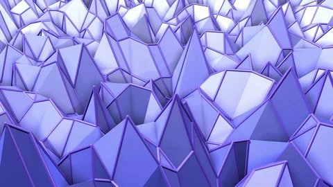 Blue abstract animated background. low poly surface is deformed. 3d rendering Stock-Footage 96373837