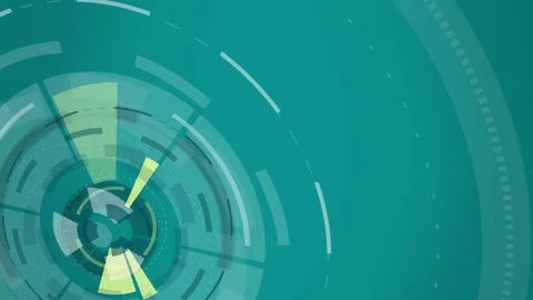 Blue abstract animation hi-tech backgroundcircles. Futuristic Sci-Fi HUD effect Stock Footage 79871894