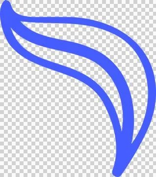 Blue abstract arrow wave is flowing diagonally in flat design, with transparent Stock Illustration