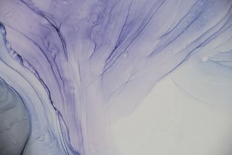 Blue abstract art background texture in white. delicate stains of paint on white Stock Photos