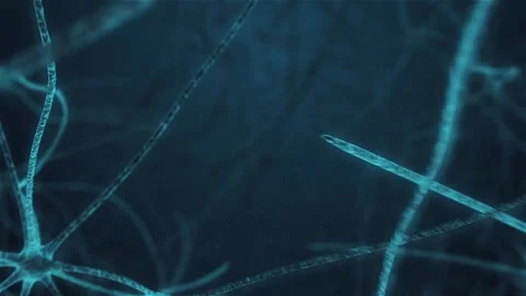 Blue abstract background, 3d neurons Stock Footage 263028780
