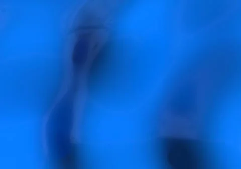 Blue abstract background - 3d wavy smooth surface - light and reflections Stock Illustration