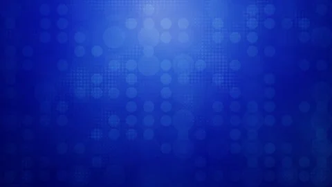 Blue abstract background with 70s inspired blinking dots and circles - grid of Stock Footage 311494962