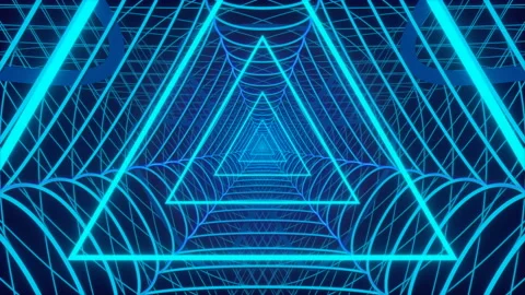 Blue abstract background, abstract tunnel, loop Stock Footage 131668097
