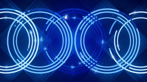 Blue abstract background and circles, loop Stock Footage 61338912