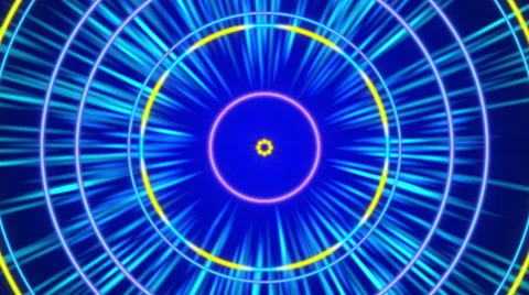 Blue abstract background and circles, loop Stock Footage 61517164