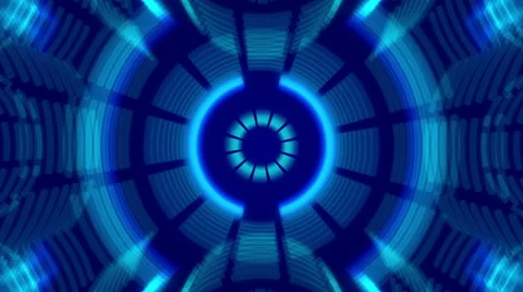 Blue abstract background and circles, loop Stock Footage 68537171