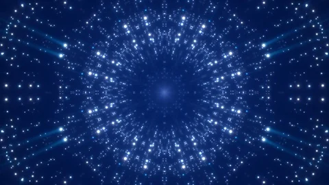 Blue abstract background and moving particles, loop Stock Footage 78572549