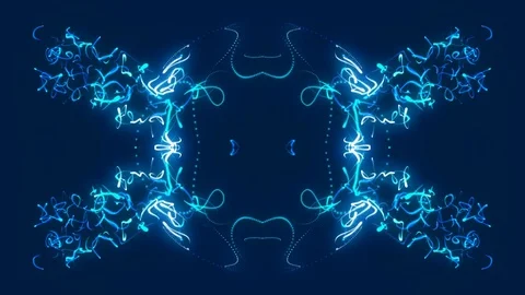 Blue abstract background and particles,  loop Stock Footage 71827613