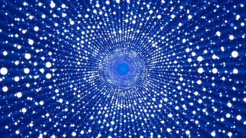 Blue abstract background and rotation particle, loop Stock Footage
