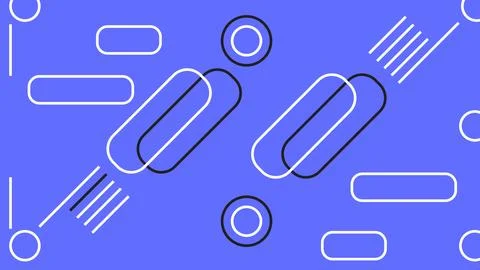 Blue Abstract Background with Capsule and Circle Stock Illustration