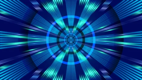 Blue abstract background, circles and rays, loop Stock Footage 188686589