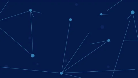 Blue abstract background with circles and lines Stock Footage 231546688
