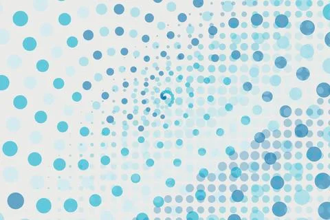 Blue abstract background with circular patterns and dots Stock Photos