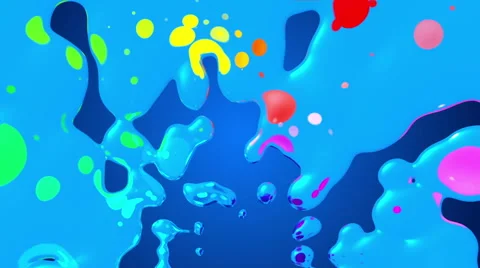 Blue abstract background, colored liquid, loop Stock Footage 54118175
