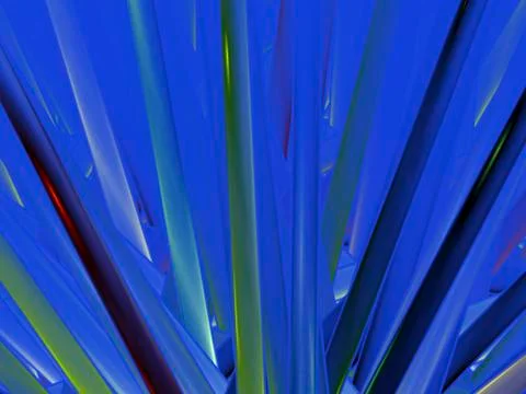 Blue abstract background composed of fractal shapes and colors on intense col Illustrazione stock