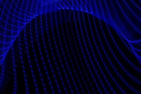 Blue abstract background with curved dotted pattern. 스톡 일러스트