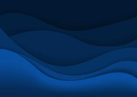 Blue Abstract Background with Curves Stock Illustration