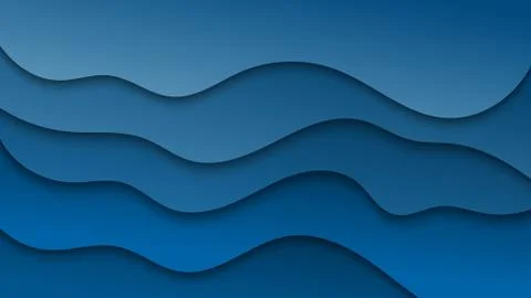 Blue Abstract Background Design, Paper cut design, vector illustration Stock Illustration