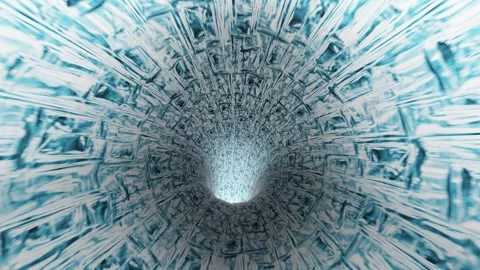 Blue Abstract background Diamond tunnel backdrop 4k resolution 60 fps Stock Footage 309080604