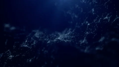 Blue abstract background digital line and dots connect, Technology network Stock Footage 229229312