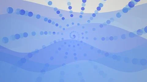 Blue abstract background with dots and waves 스톡 일러스트