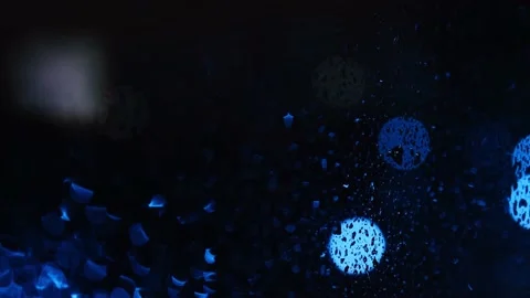 Blue abstract background with drops on the glass, Stock Footage 166233032