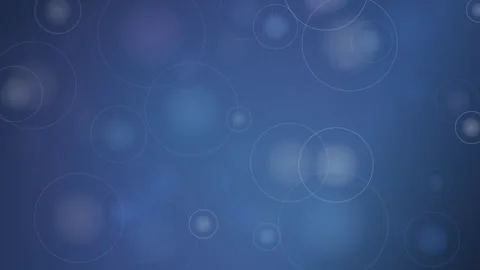 Blue abstract background featuring animated light circles moving in dark at.. Stock Footage 341025109