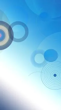 Blue abstract background featuring glowing circles, subtle bokeh, and conce.. Illustrazione stock