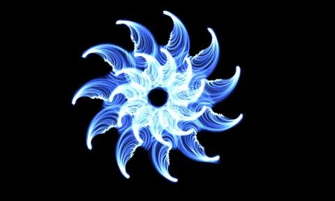 Blue abstract background. Flame spiral series. Stock Illustration