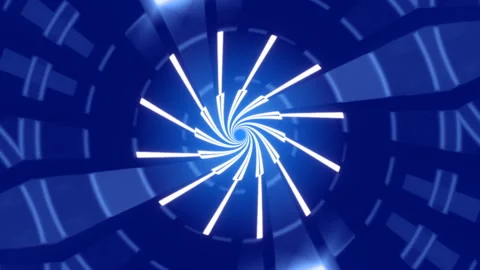 Blue abstract background, flashing light and motion shapes, loop Stock Footage 109878334