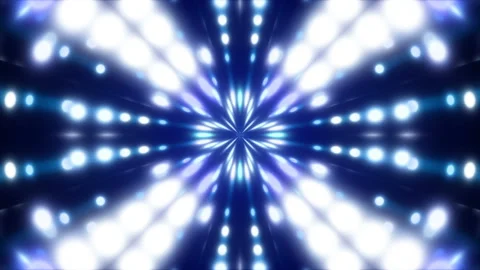 Blue abstract background, flashing light,  kaleidoscope, loop Stock Footage 111899844