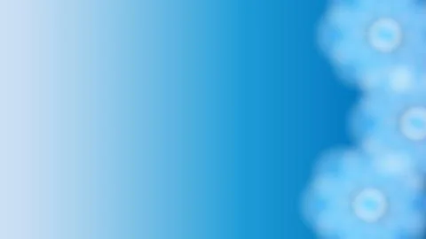 Blue Abstract Background with Gradient Colors and Blurred Floral Decorations Stock Illustration