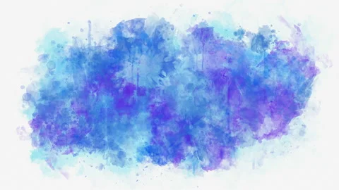 Blue Watercolor Background, Abstract Blue Ink Splash Background