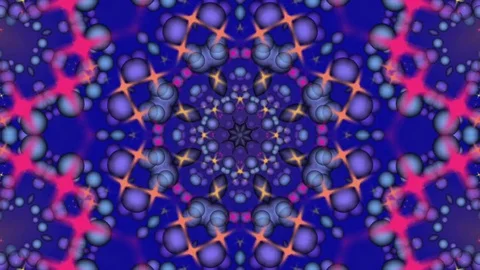 Blue Abstract Background. Kaleidoscope Stock Footage 77434376