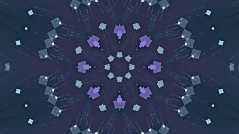 Blue Abstract Background. Kaleidoscope Stock Footage 78760353