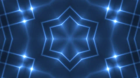 Blue abstract background, kaleidoscope light, loop Stock Footage