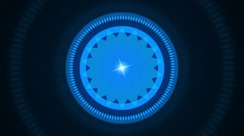 Blue abstract background, kaleidoscope light, loop Stock Footage 58962425